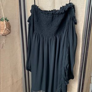 Black off the shoulder dress